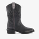 Leren meisjes cowboylaarsjes zwart