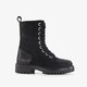 Suède meisjes veterboots zwart