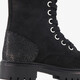 Suède meisjes veterboots zwart