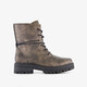 Meisjes veterboots brons
