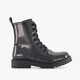 Meisjes veterboots met glitters zwart
