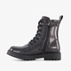 Meisjes veterboots met glitters zwart
