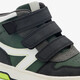 Hoge jongens sneakers grijs groen