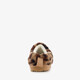 Dames pantoffels met panterprint bruin beige
