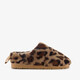 Dames pantoffels met panterprint bruin beige