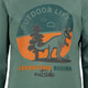 Jongens shirt met lange mouwen en T-rex groen