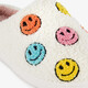 Dames teddy pantoffels met smileys beige