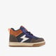 Hoge jongens sneakers blauw oranje