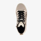 Hoge meisjes sneakers met panterprint beige parelmoer