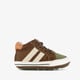 Leren babyschoenen groen bruin