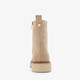 Dames croco veterboots beige