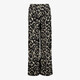 Dames wide leg broek met luipaardprint