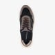 Leren dames sneakers zwart bruin