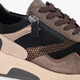 Leren dames sneakers zwart bruin