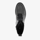 Leren dames veterboots zwart
