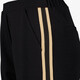 Dames pantalon met beige strepen zwart