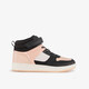 Hoge meisjes sneakers roze zwart