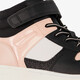 Hoge meisjes sneakers roze zwart