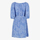 Dames jurk met print blauw