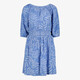 Dames jurk met print blauw