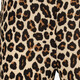 Meisjes flared broek met panterprint beige bruin