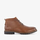 Leren heren veterboots cognac