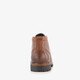 Leren heren veterboots cognac