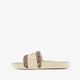 Leadcat 2.0 dames badslippers met panterprint details beige