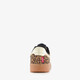 Meisjes sneakers met panterprint bruin