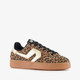 Meisjes sneakers met panterprint bruin