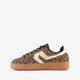 Meisjes sneakers met panterprint bruin