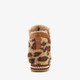 Gevoerde dames pantoffels met luipaardprint