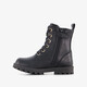 Meisjes veterboots met smiley zwart