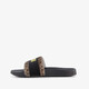 Leadcat 2.0 dames badslippers met panterprint details zwart