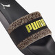 Leadcat 2.0 dames badslippers met panterprint details zwart