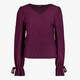 Dames top met lange mouwen donkerpaars