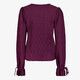 Dames top met lange mouwen donkerpaars