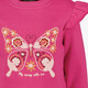 Meisjes sweatjurk met vlinder roze