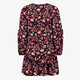 Meisjes jurk met bloemenprint zwart roze