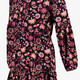 Meisjes jurk met bloemenprint zwart roze