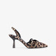 Dames pumps met panterprint en stilettohakken zwart bruin