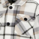 Unsigend geruite jongens blouse beige bruin