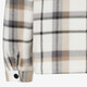 Unsigend geruite jongens blouse beige bruin