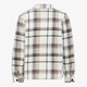 Unsigend geruite jongens blouse beige bruin