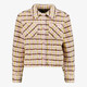 TwoDay meisjes teddy shacket met strepen beige roze