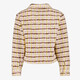 Meisjes teddy shacket met strepen beige roze