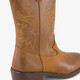Leren meisjes cowboylaarsjes cognac