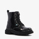 Stap leren meisjes veterboots zwart