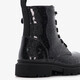 Leren meisjes veterboots zwart