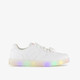 Unisex sneakers wit met lichtjes in regenboogkleuren